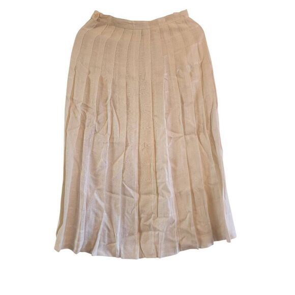 Vintage Sasson pleated skirt size 8 off white - Picture 1 of 8